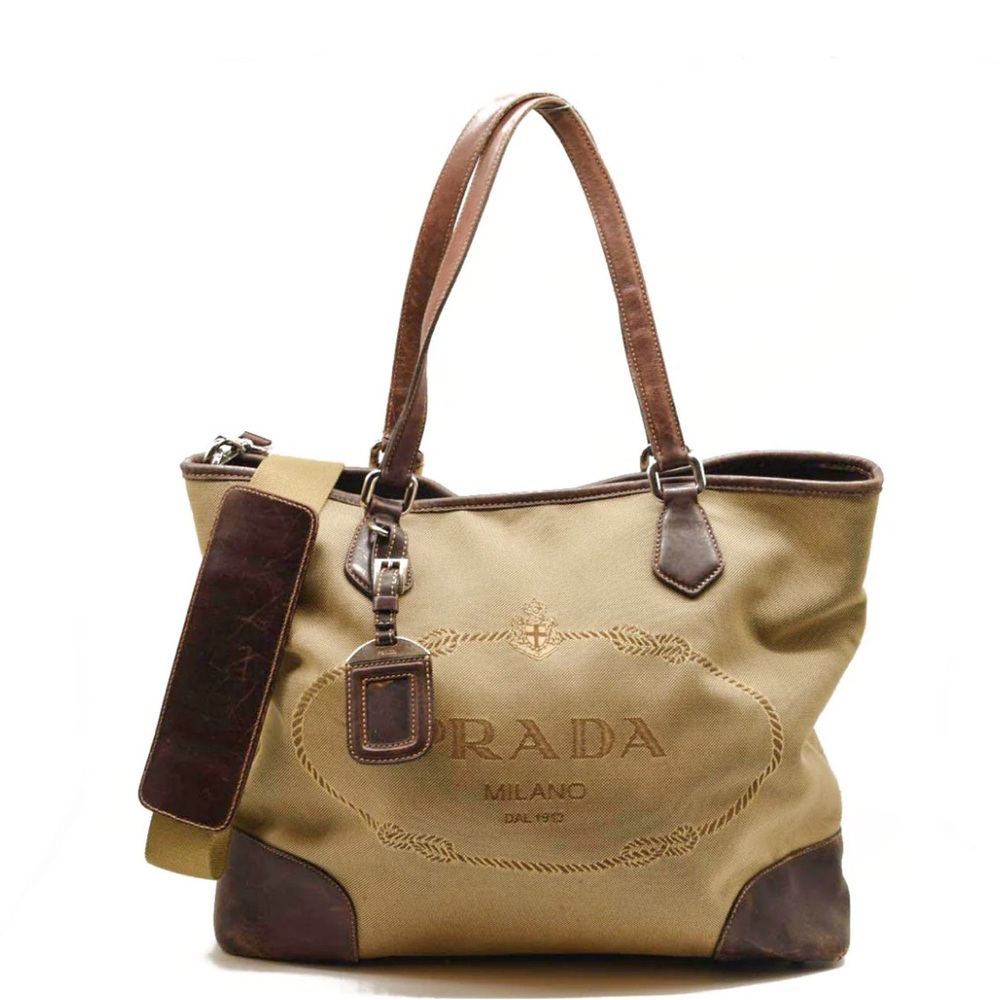 Gorgeous Prada leather Jacquard handbag EUC